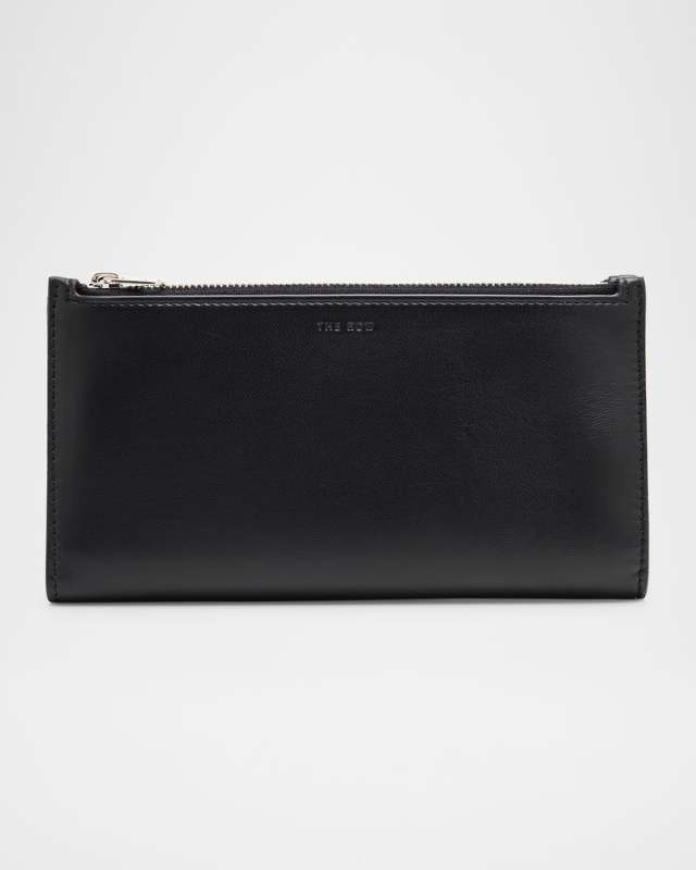 Multi-Zipped Bifold Leather Wallet